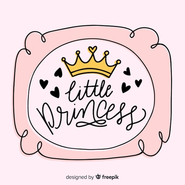 Calligraphic pink princess background