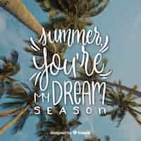 Free vector calligraphic summer background