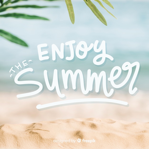 Free vector calligraphic summer background