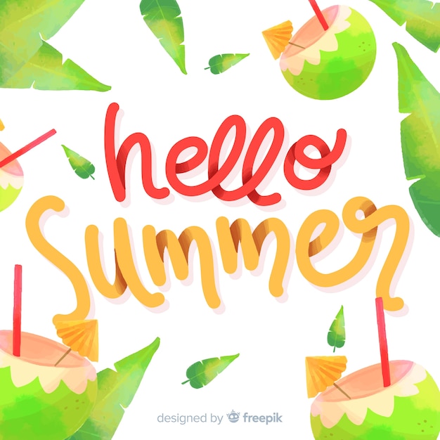 Calligraphic summer background