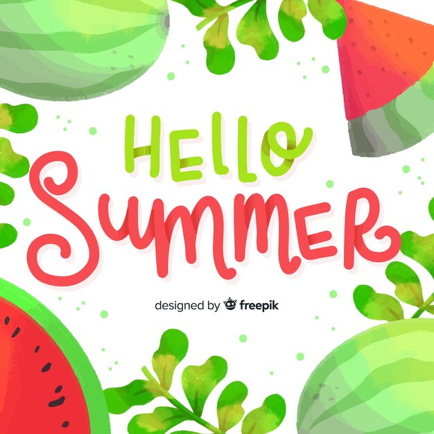 Calligraphic summer background