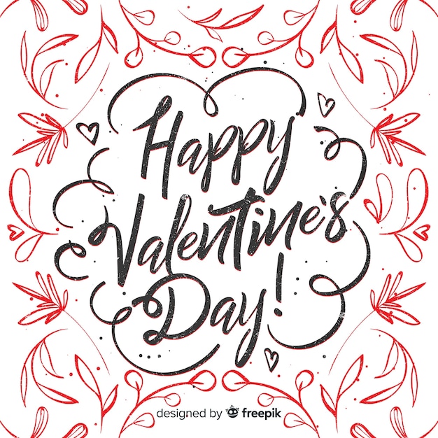 Free vector calligraphic valentine background