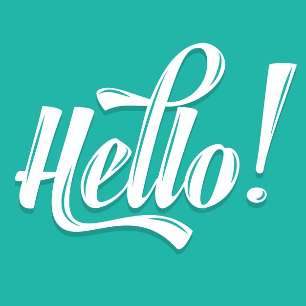 Free Vector calligraphic  writing hello
