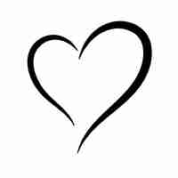 Free vector calligraphy heart black