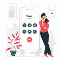 Free vector calling concept illustration