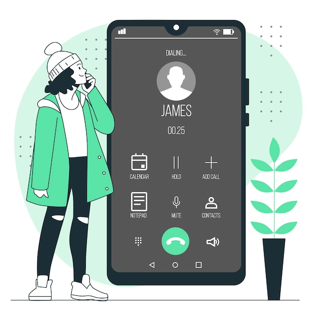 Free vector calling concept illustration