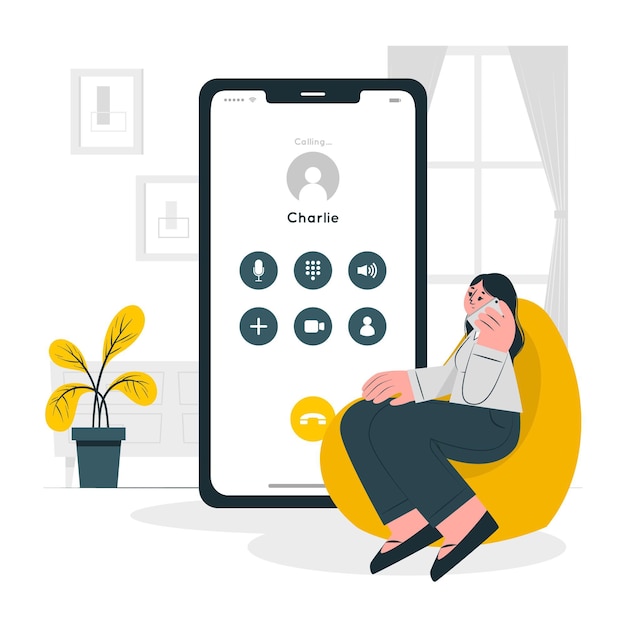 Free vector calling concept illustration