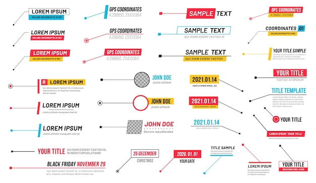 Callouts titles banner info, content textbox, contour information presentation to communication, vector illustration