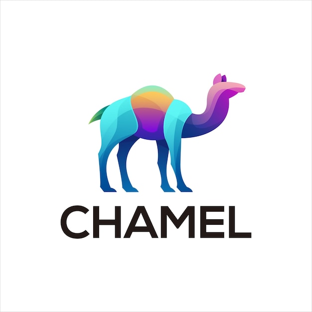 Camel letter logo design illustration