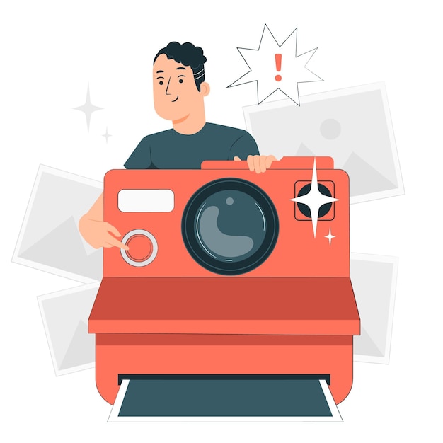 Free vector camera concept illustration