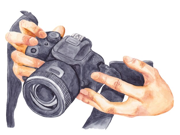 Download Free Vector | Watercolor camera