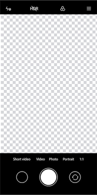 Vettore gratuito interfaccia della fotocamera del modello di smartphone