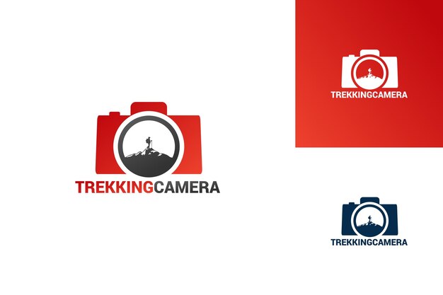 Camera trekking logo template design