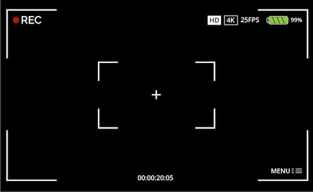 Бесплатное векторное изображение Рамка видоискателя камеры