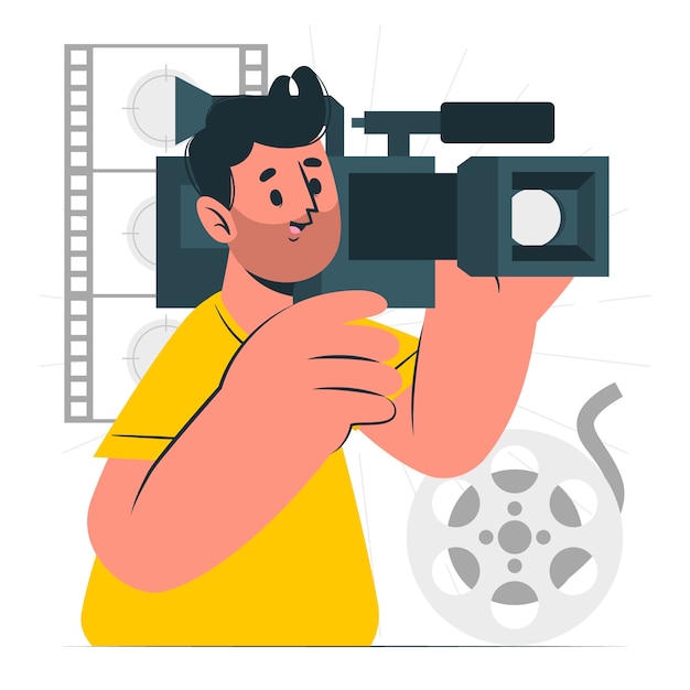 Free vector cameraman concept illustration