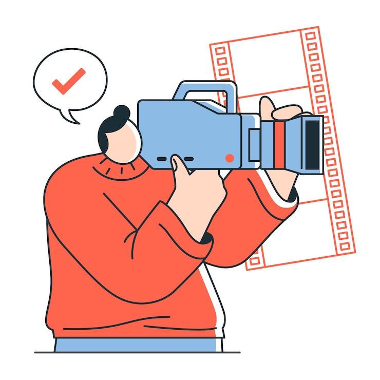 Free Vector cameraman concept illustration