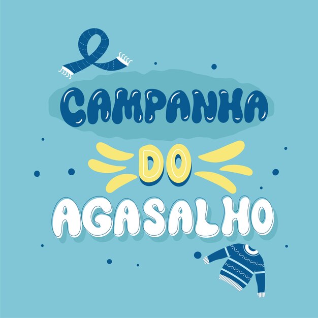 Надпись Campanha do agasalho