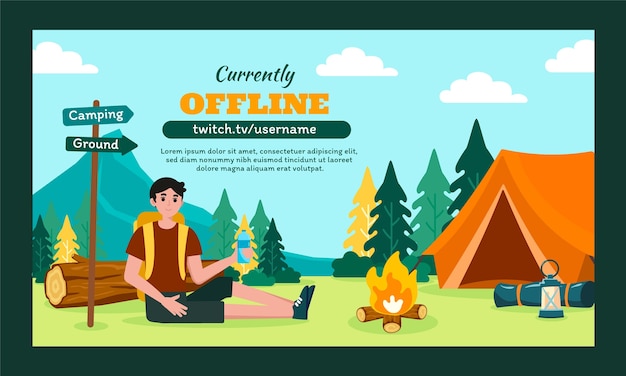 Camping adventure twitch background