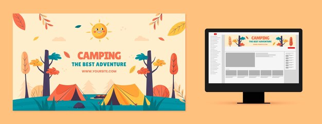 Camping adventure youtube channel art