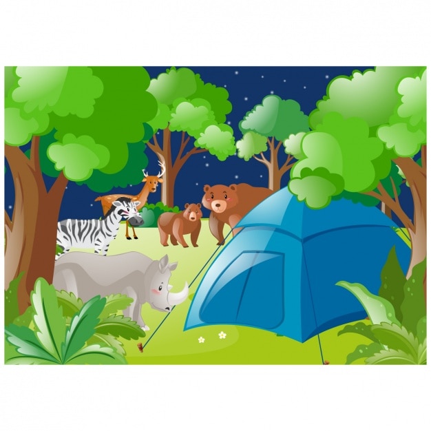 Free vector camping background design