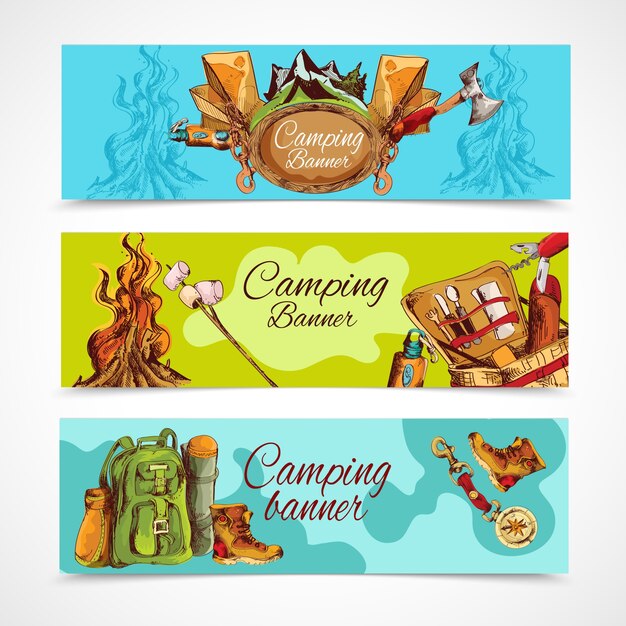 Camping Banner Horizontal