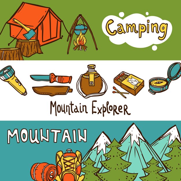 Camping Banners Horizontal