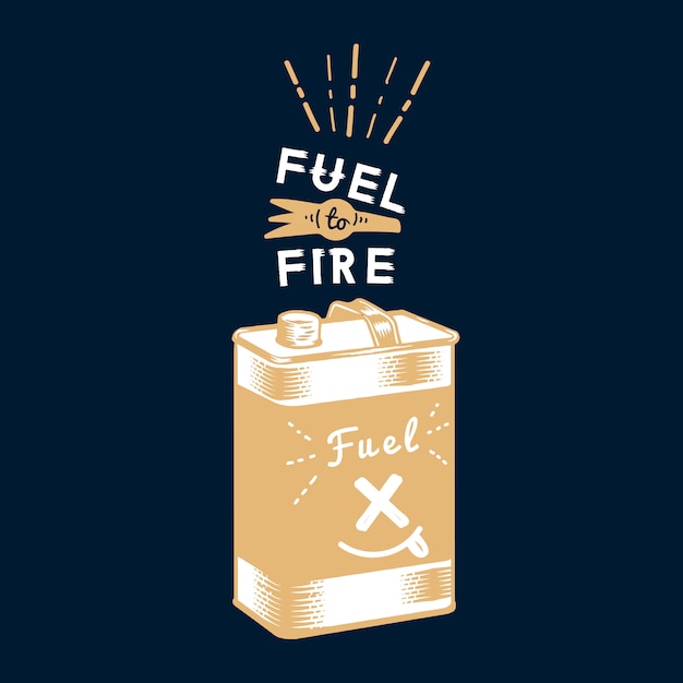 Free vector camping fuel badge