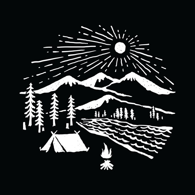 Download Free Camping Hiking Adventure Nature Graphic Illustration Vector Art T Use our free logo maker to create a logo and build your brand. Put your logo on business cards, promotional products, or your website for brand visibility.