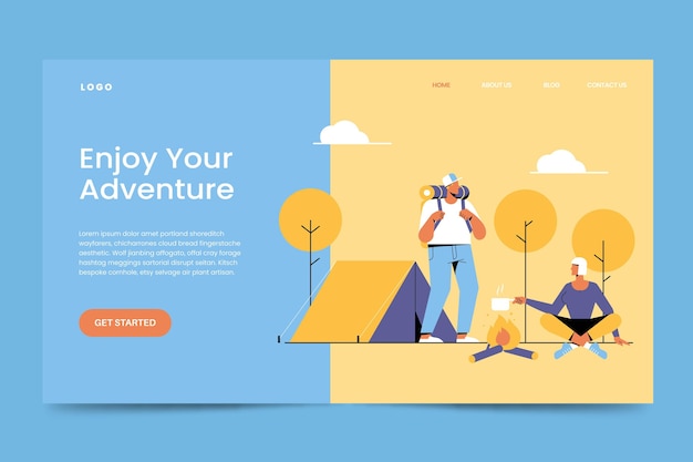 Camping landing page