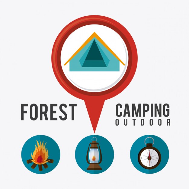 Camping, travel and vacations