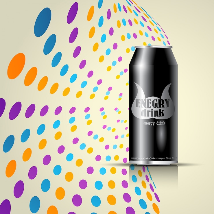 Free Vector can of energy drink