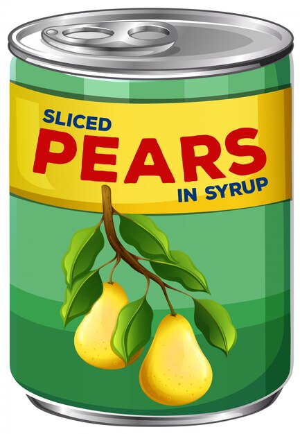 A Can of Sliced Pears in Syrup