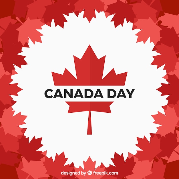 Free vector canada day background in flat design