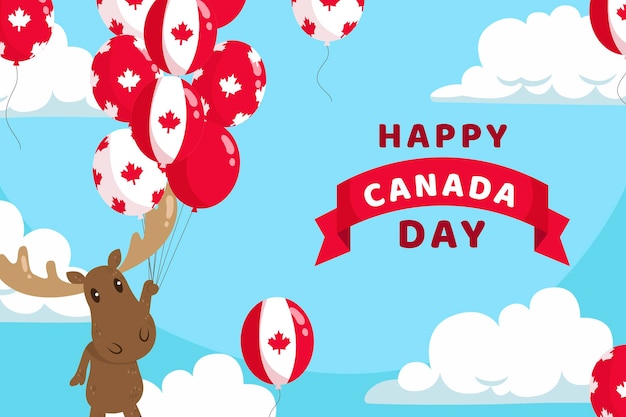 Free vector canada day background style