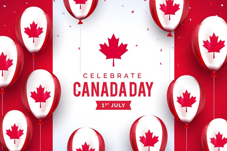 Free Vector canada day background theme