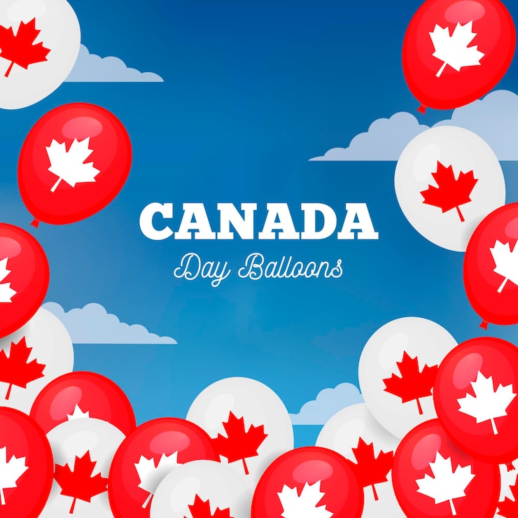Free Vector canada day background