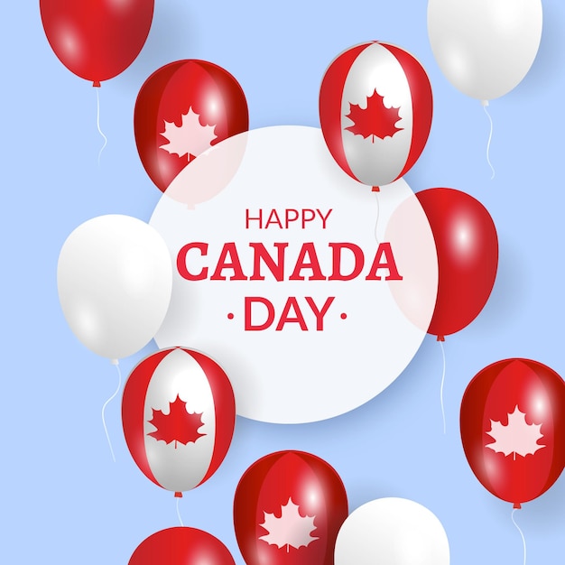 Canada day balloons background