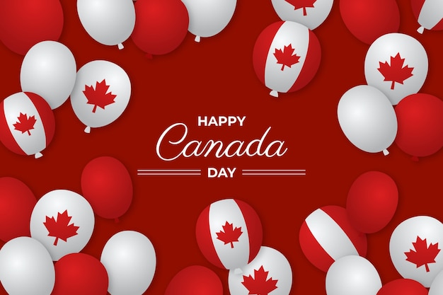 Canada day balloons background