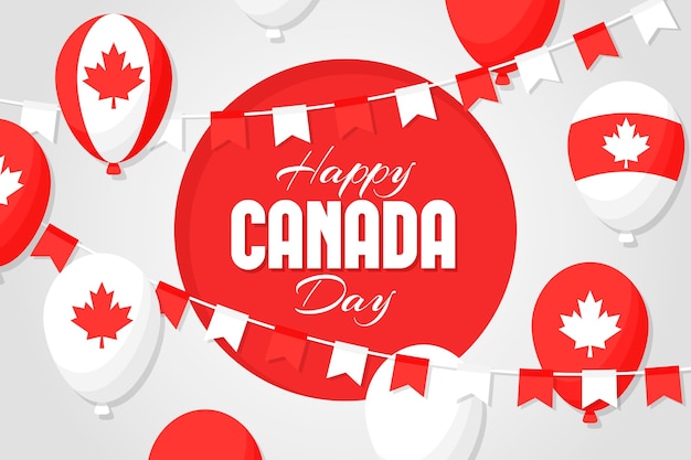Canada day balloons background