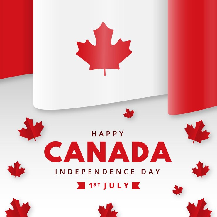 Free Vector canada day celebration illustration