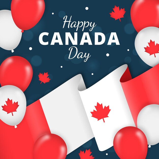 Canada day celebration illustration