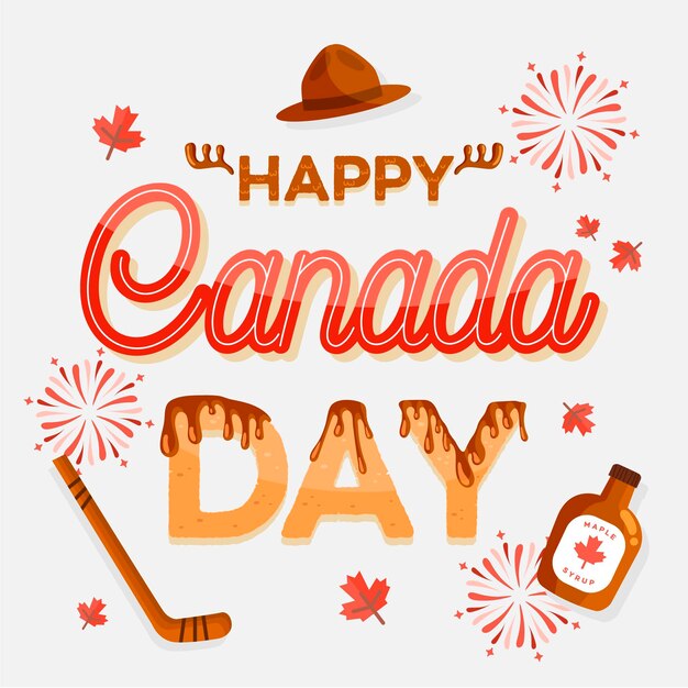 Canada day celebration illustration