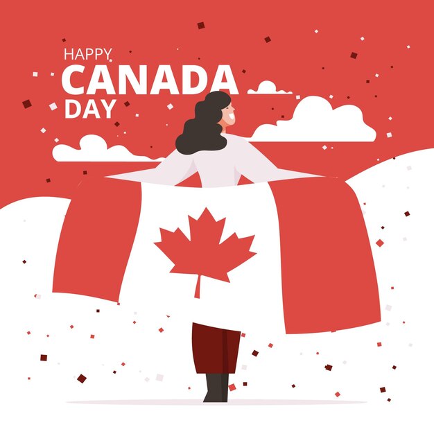 Иллюстрация празднования дня канады