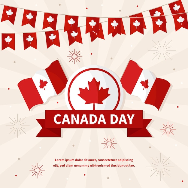 Free vector canada day design