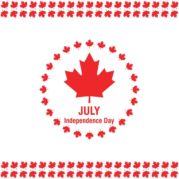 Canada day flag on white background