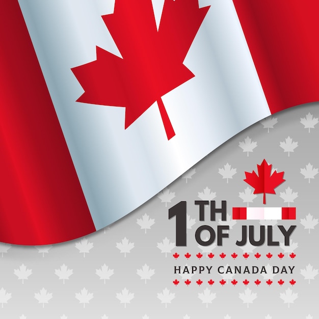 Free vector canada day in flat design concept