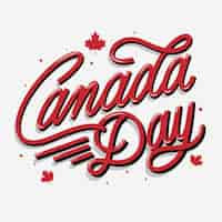 Free vector canada day lettering concept