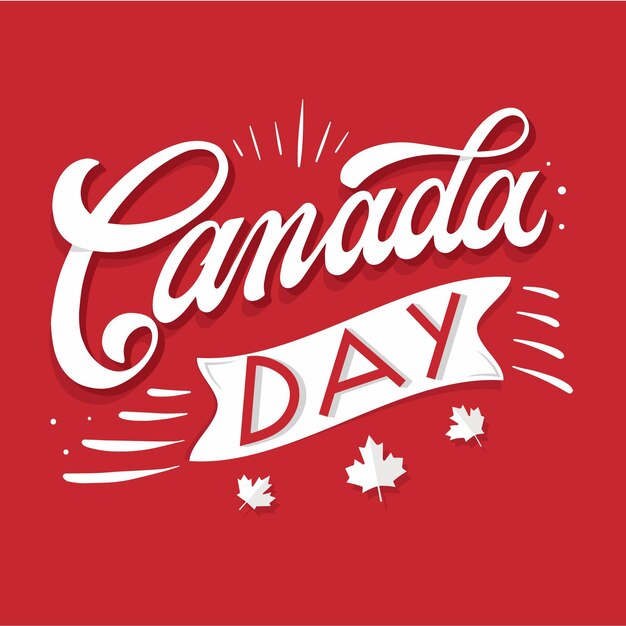 Canada day lettering concept