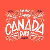 Free vector canada day lettering design