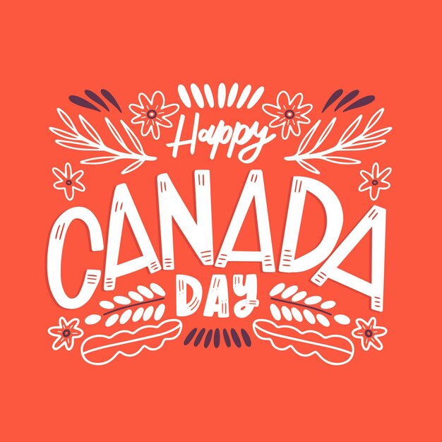 Canada day lettering design